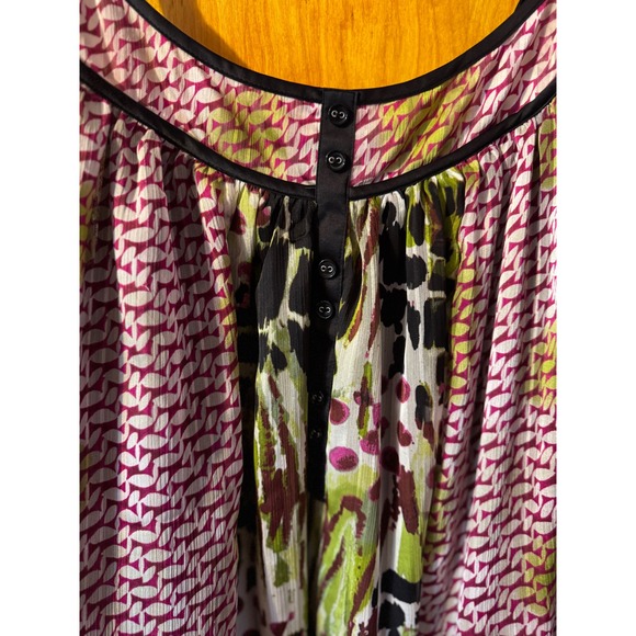 Lane Bryant Purple Green Print Sleeveless Tank Top Plus Size - Picture 5 of 6